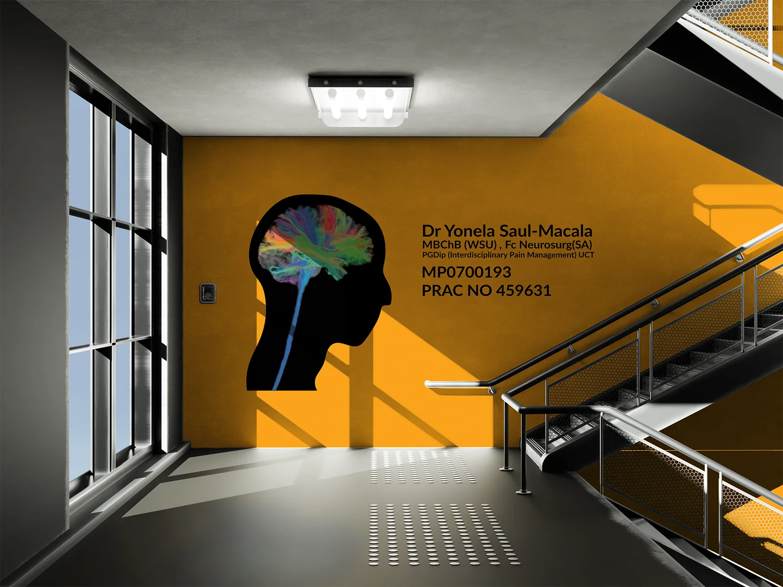 The mural at the rooms